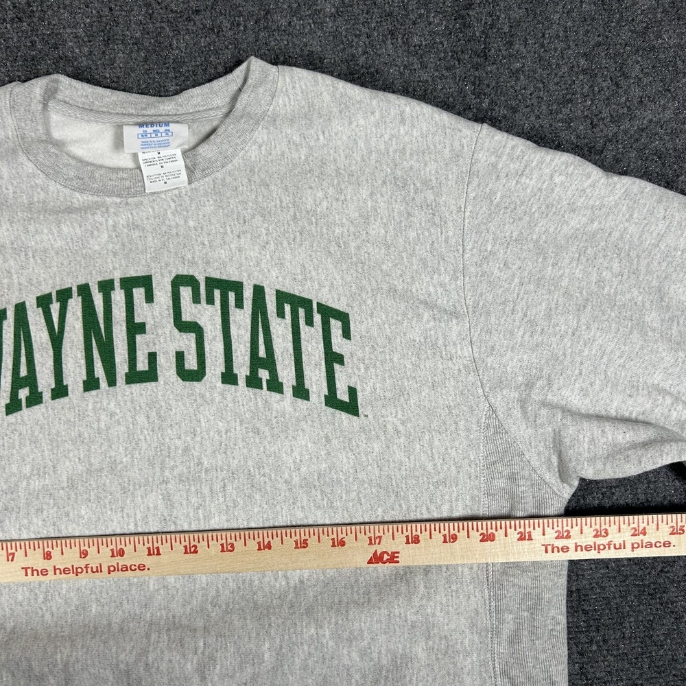 Champion Reverse Weave Wayne State University Sweatshirt Medium Gray #2502 - Picture 5 of 8